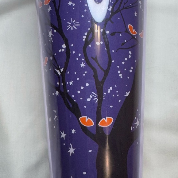 Starbucks Halloween 2022 Purple Tree with Eyes Stars Tumbler Glow - No straw - Picture 3 of 7